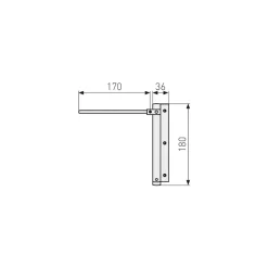 Abus deursluiter TS40 zilver