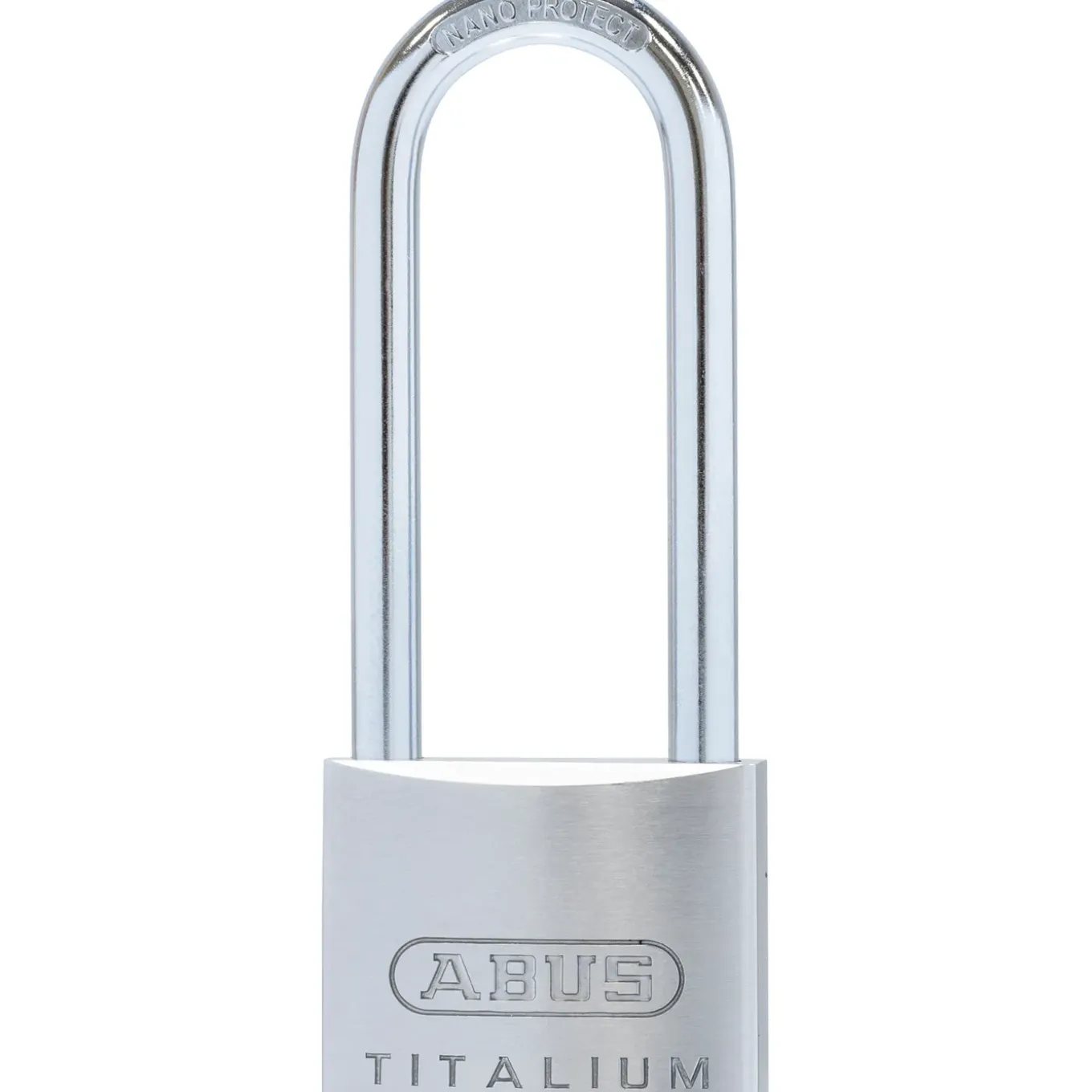 Abus hangslot met sleutel Titalium TKTI46/50HB80 - aluminium lange beugel voor buiten - Behuizing 50 mm, beugel 80 mm
