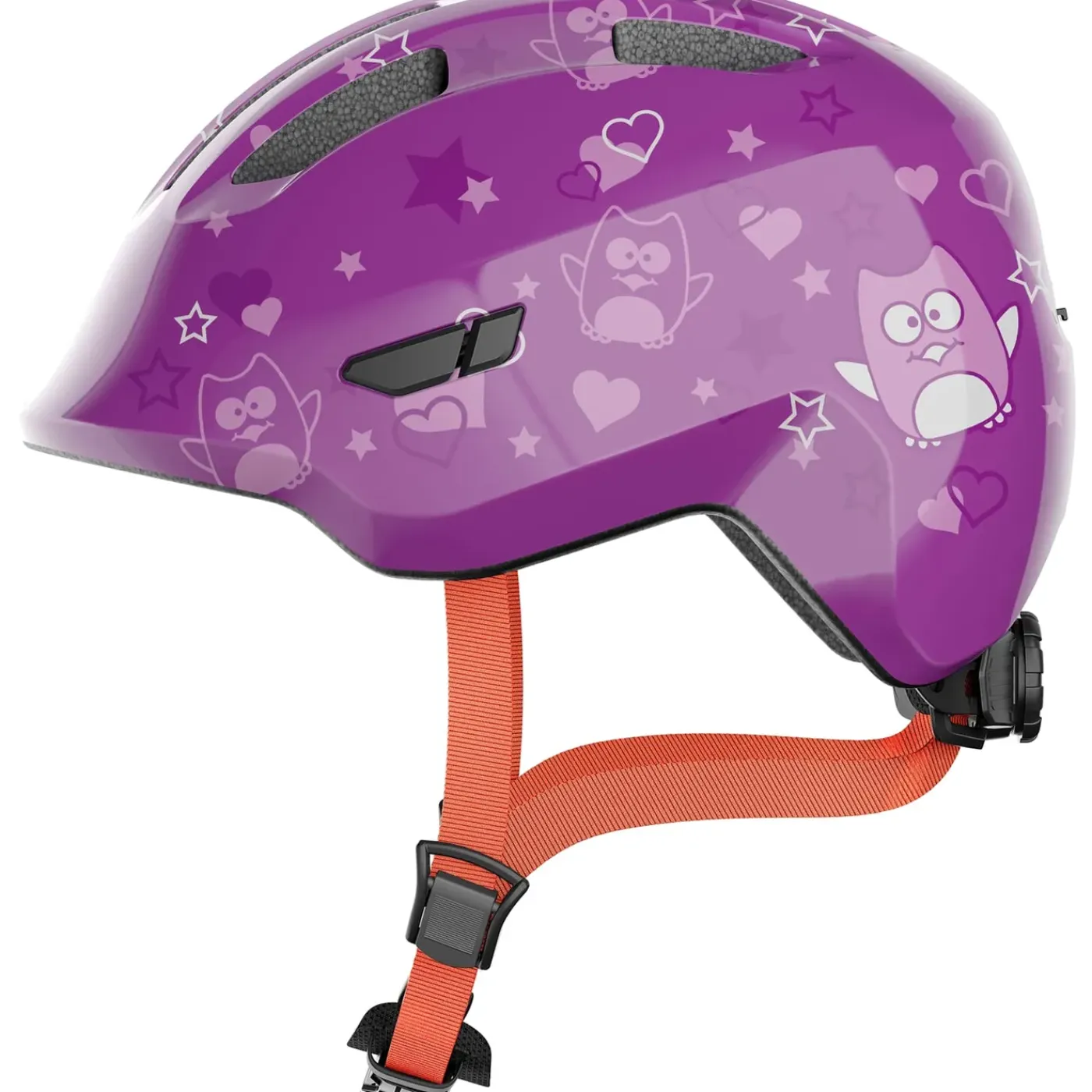 Kinderen Abus Helm Smiley 3.0 purple star M 50-55cm