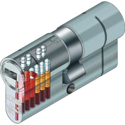 Abus Veiligheidscilinder D10PS 30/30 mm SKG** - met Boorbeveiliging - met Certificaat - 5 Sleutels - Set van 3