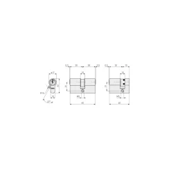 Abus Veiligheidscilinder E200 30/30 mm SKG** - met Boorbeveiliging - met Gevarenfunctie - 3 Sleutels - Set van 3