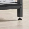 ACAZA Hoekbureau - Zwart - 2 Legplanken - 138x76x138 Cm - Industrieel