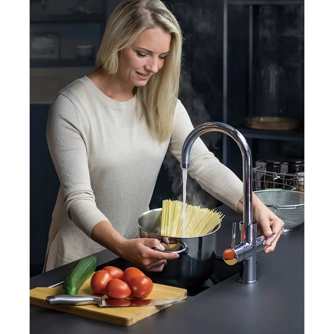 Ace Eco kokendwaterkraan Boil chroom U-uitloop