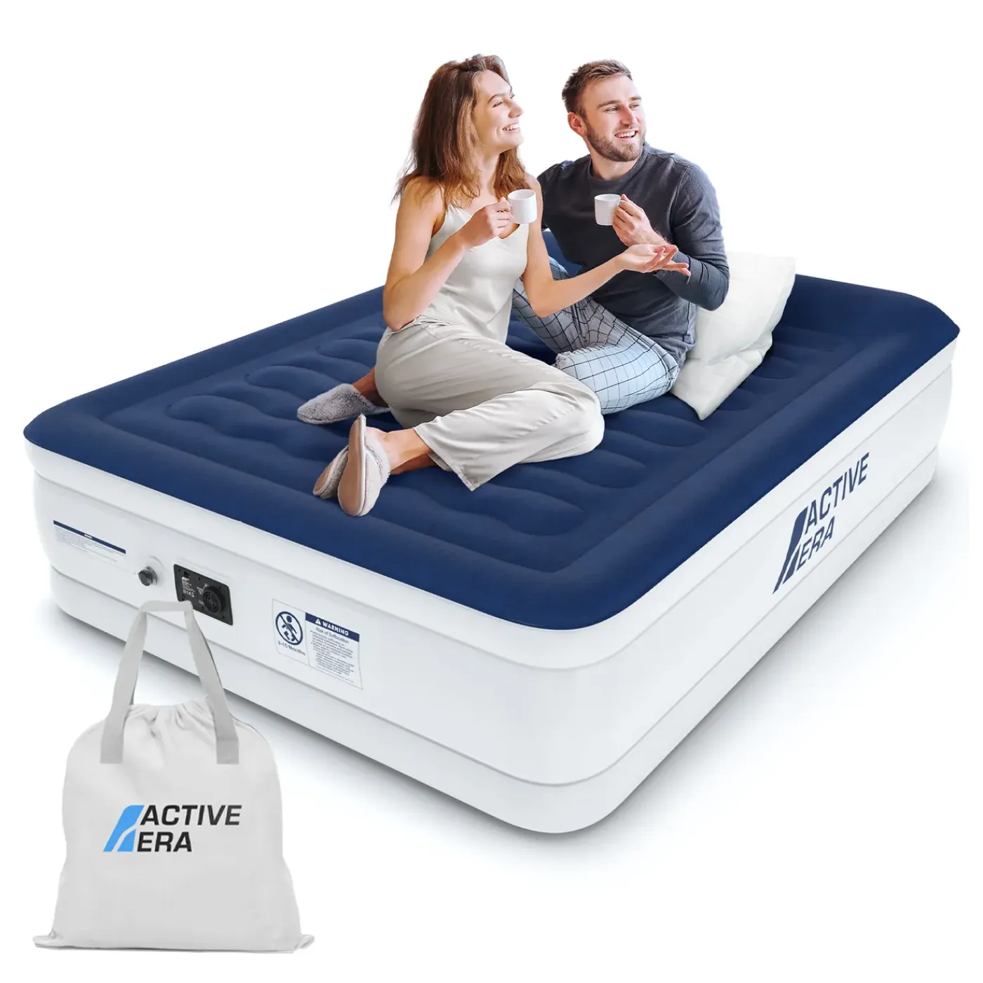 Active Era Luxe King Size Luchtbed - Navy Wit