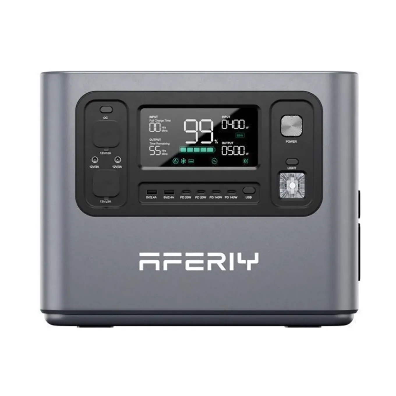 Aferiy - Aanvullende Lifepo4-batterij - P280 - Grijs - 2048 Wh - 39,6 X 27,8 X 22,4 Cm