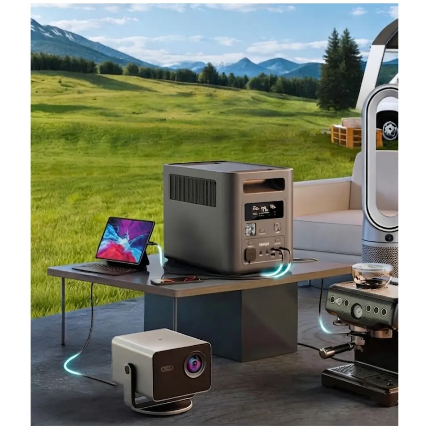 AFERIY - Draagbaar Elektriciteitsstation - P180 - 1800w 3600w Piekvermogen - 1024wh