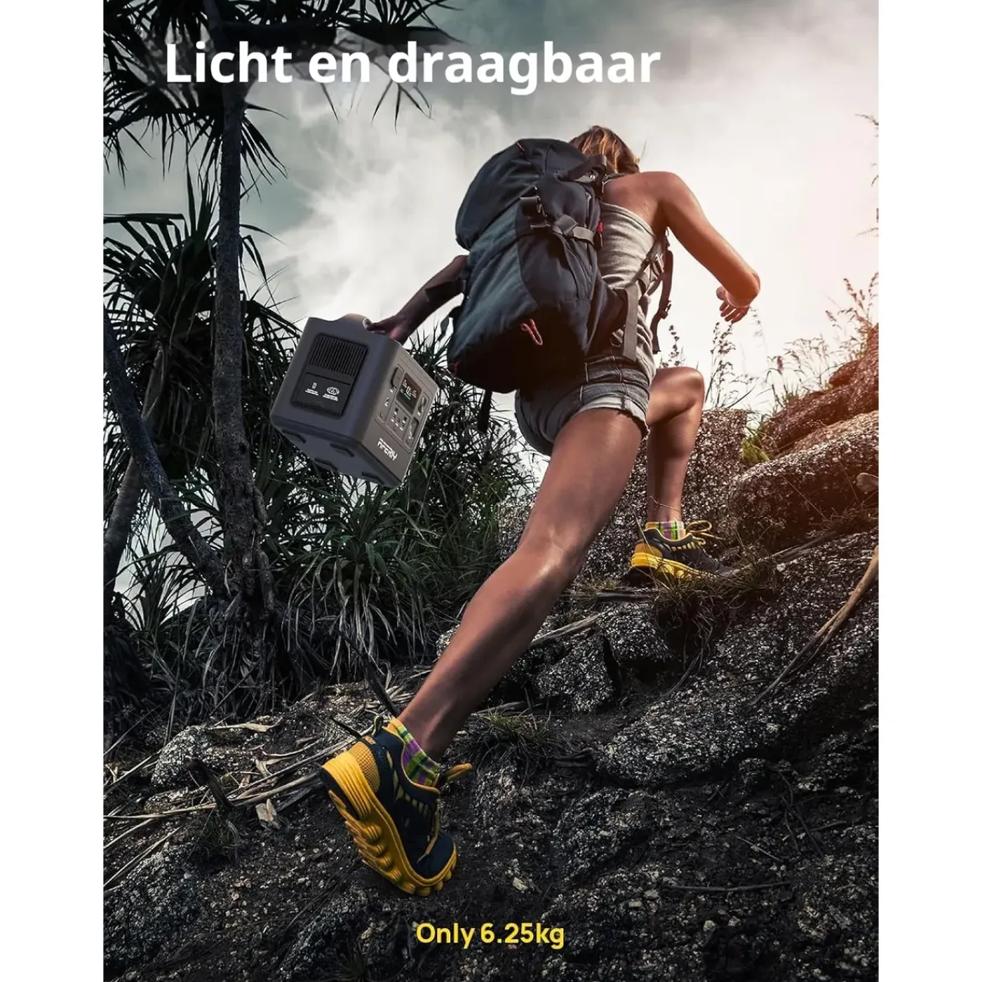 AFERIY - Draagbaar Elektrisch Station - 800w 512wh - Zwart - Lifepo4-batterij - 1 Uur Snelladen
