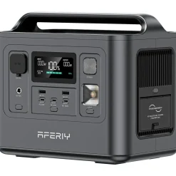 AFERIY - Draagbaar Elektrisch Station - 800w 512wh - Zwart - Lifepo4-batterij - 1 Uur Snelladen