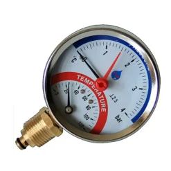 AIM 80mm 0-120C 2.5 BAR thermo drukmeter zijdelings G1/2