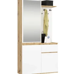 Akord Halmeubel Entro Eiken Artisan/wit 95x35x183