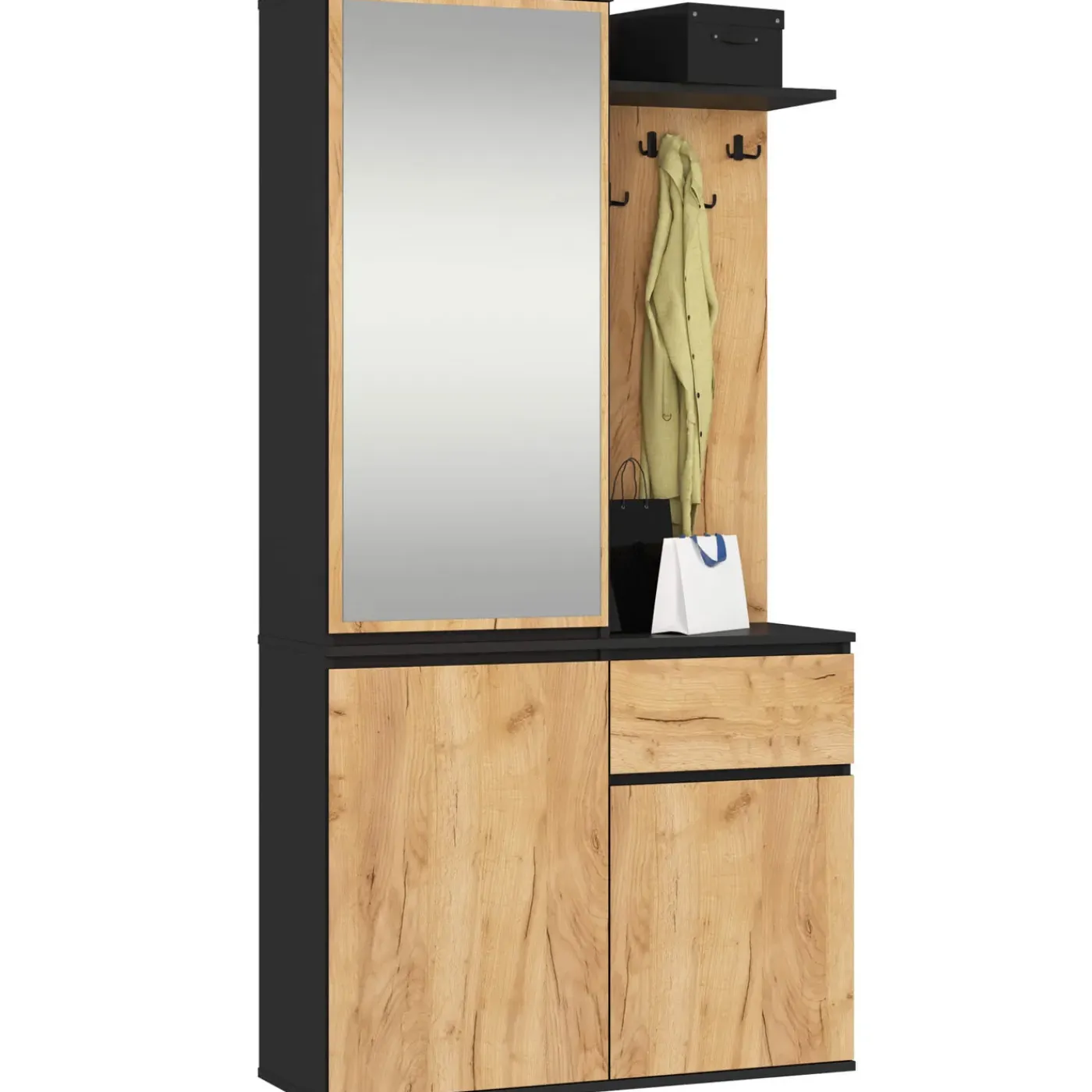 Akord Halmeubel Entro Noten/zwart Craft 95x35x183