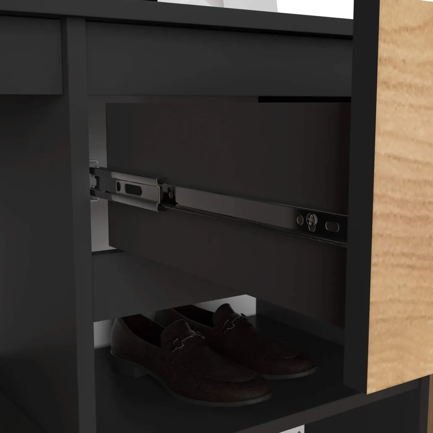 Akord Halmeubel Entro Noten/zwart Craft 95x35x183