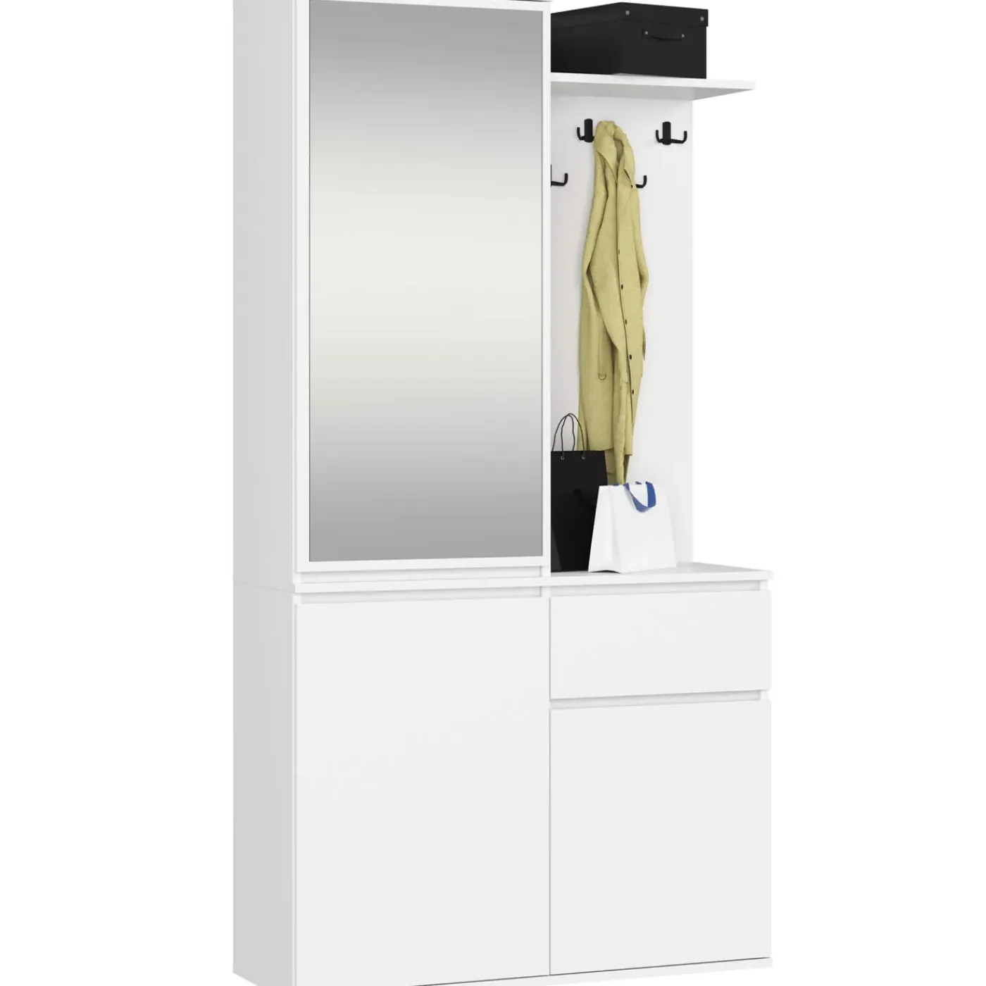 Akord Halmeubel Entro Wit 95x35x183