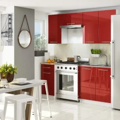 Akord-onderkast Keuken Oliwia-wit/rood Glans-60x30x29