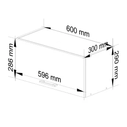 Akord-onderkast Keuken Oliwia-wit/rood Glans-60x30x29