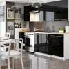 Akord -onderkast Keuken Oliwia-wit/zwart Glans-60x30x29