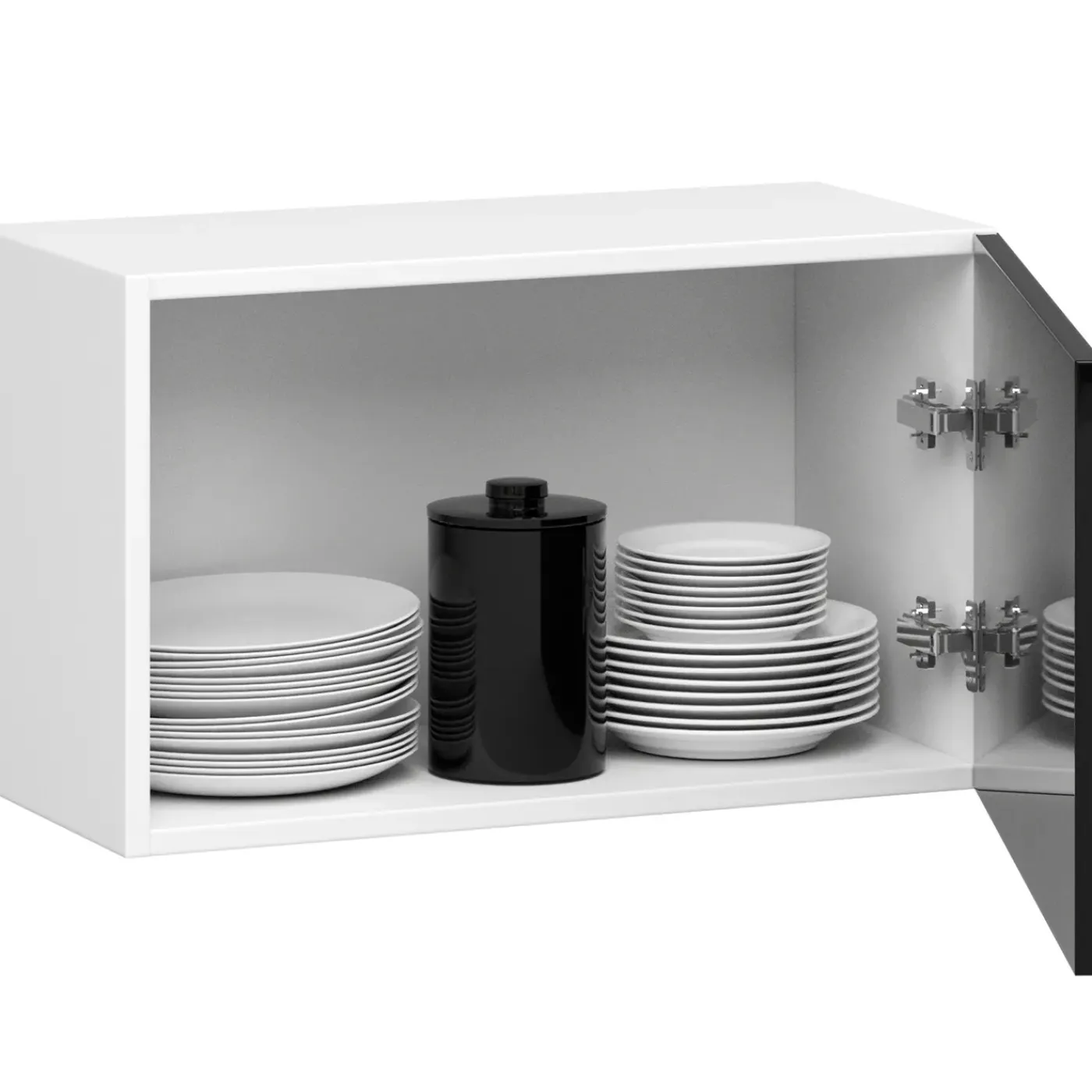 Akord -onderkast Keuken Oliwia-wit/zwart Glans-60x30x29