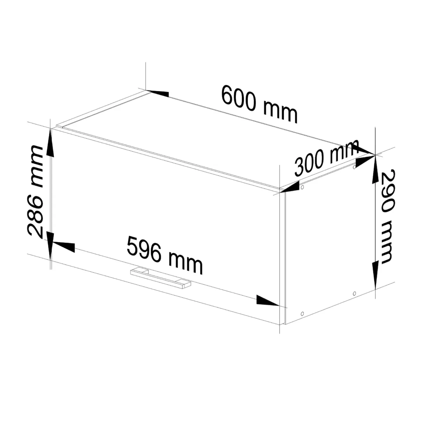 Akord -onderkast Keuken Oliwia-wit/cappuccino Glans-60x30x29