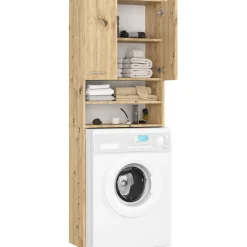 Akord Rek Boven Wasmachine Eiken Artisan 64x30x180