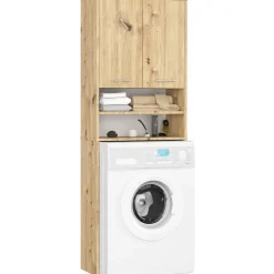 Akord Rek Boven Wasmachine Eiken Artisan 64x30x180