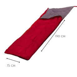 Aktive Slaapzak Rood 190cm 1 Persoons Volwassenen Slaapzakken Polyester Festival Kamperen