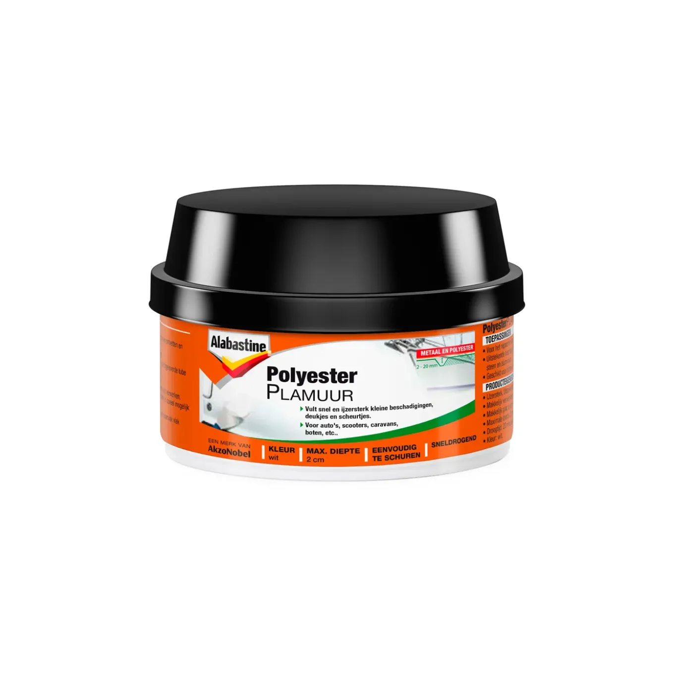 Alabastine polyester plamuur wit 400gr