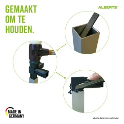 ALBERTS Buisverbinder - XD - Kruisstuk 90 Graden - Polyamide - Zwart - 20x20x1.5mm