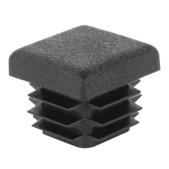 Alberts Insteek-eindkap - Voor Vierkante Buizen - Vierkant kunststof zwart - 20x20mm - 4 stuks
