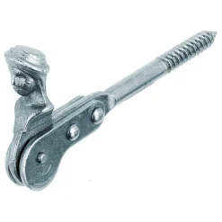 Alberts luikvastzetter herderkopje + houtschroefdraad blauw verzinkt ⌀10x126,5mm