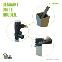 Alberts Multifunctionele Verbinder Constructie - Xd - 90 Graden - Polyamide - Zwart - 20x20x1.5mm