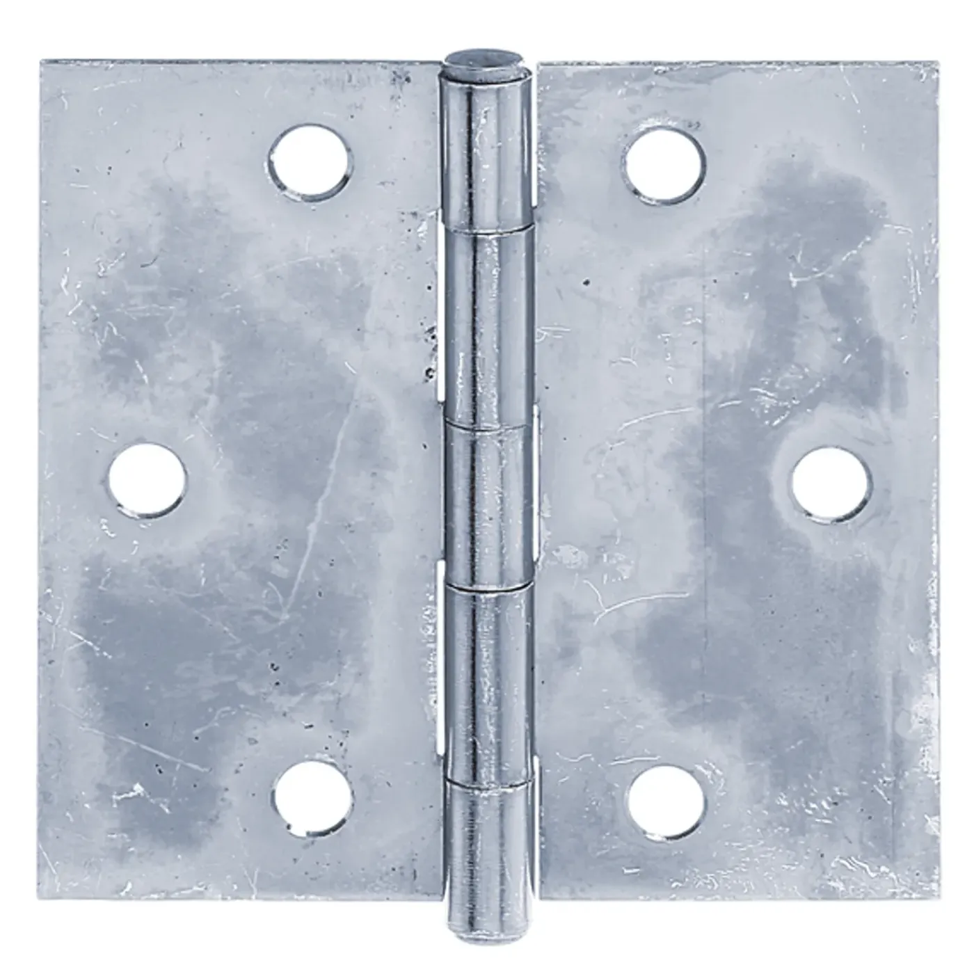 ALBERTS scharnier verzonken schroefgaten rolbaar + vastgeklonken RVS pen 80x80x1,25mm