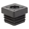 Alberts schroefdraaddop voor vierkante buis 25x25mm M9 zwart 4st.