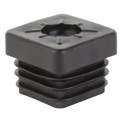 Alberts schroefdraaddop voor vierkante buis 25x25mm M9 zwart 4st.