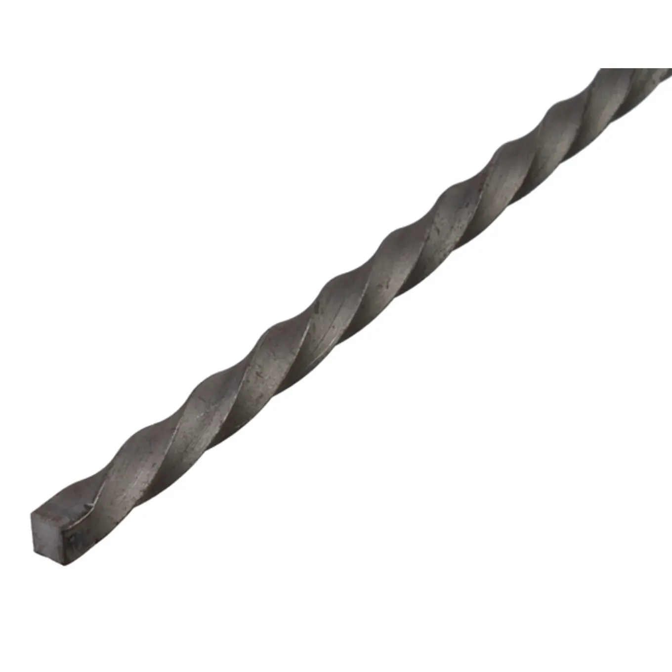 Alberts vierkante stang gedraaid ruwstaal 12x12mm 2m