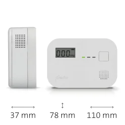 Alecto koolmonoxidemelder COA3920 10 jaar sensor met display wit
