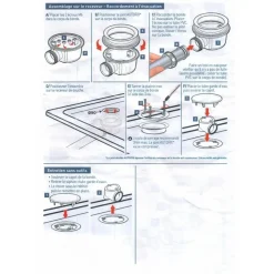 Allibert douche afvoerplug extra plat chroom