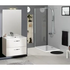 Allibert - Douchebak - Slim 80 x 80 CM - Polybeton - Wit