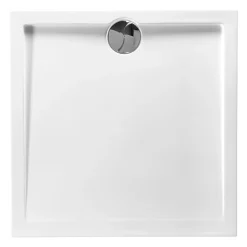 Allibert - Douchebak - Slim 80 x 80 CM - Polybeton - Wit