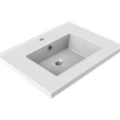Allibert Inbouw Wastafel Tobi - Porselein - Rechthoekig - Wit - 60,5cm