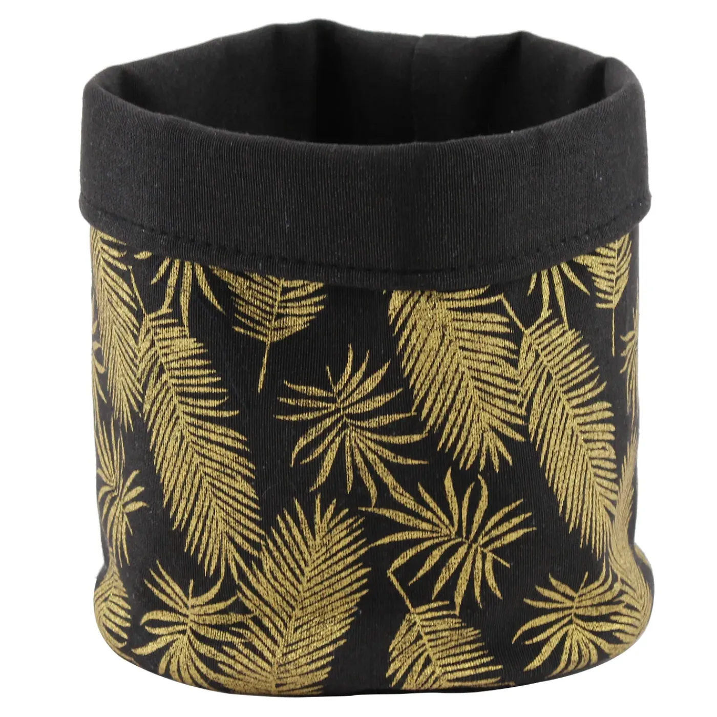 Allibert Opbergmand Oural Conga - Katoen - Zwart/Goud - 16,5x16,5x6cm