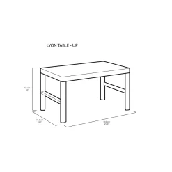 Allibert tuintafel Lyon verstelbaar antraciet 116x71,5x40/66cm