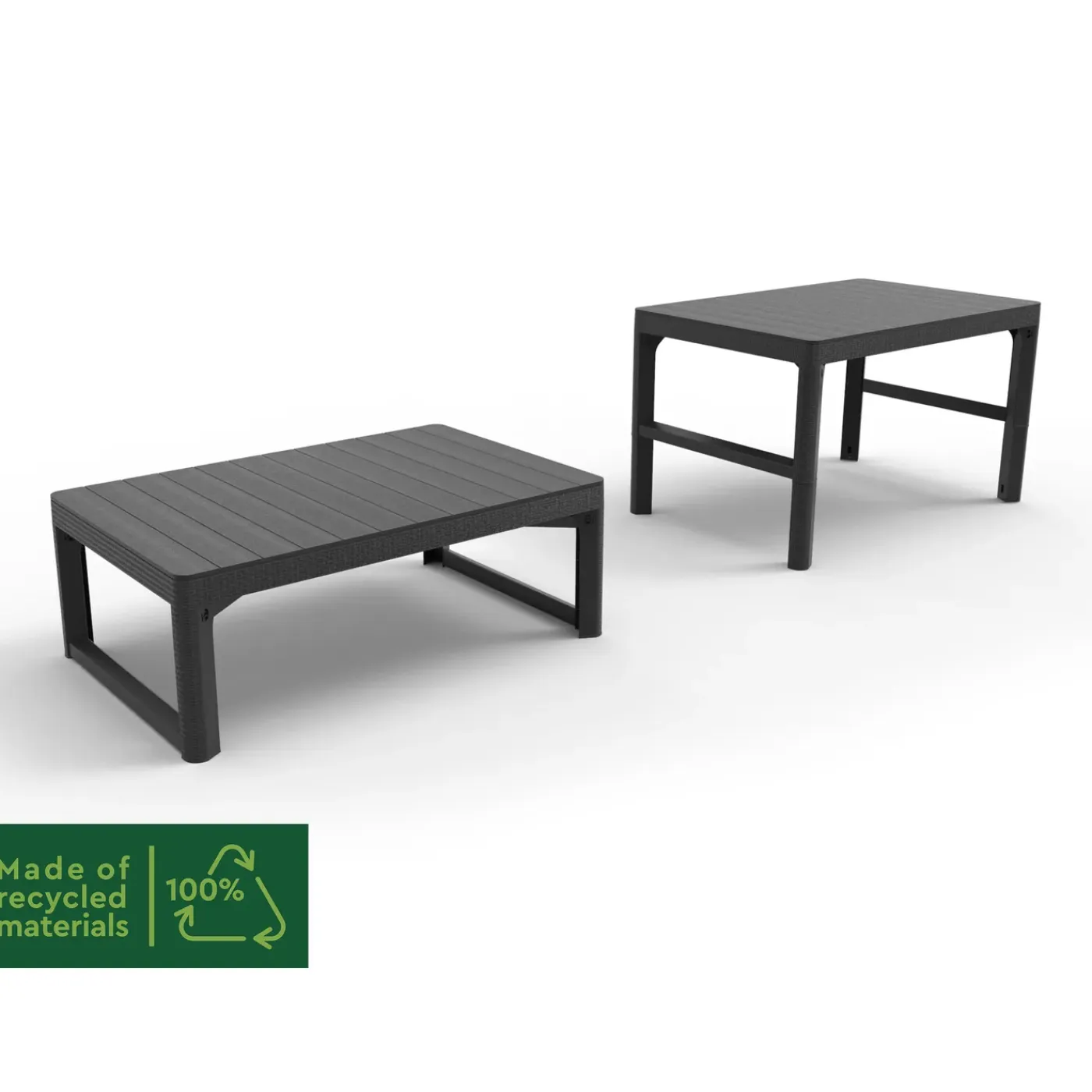 Allibert tuintafel Lyon verstelbaar antraciet 116x71,5x40/66cm