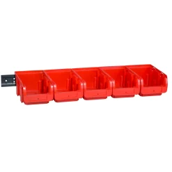 Allit magazijnbak opbergbak ProfiPlus rood 75x512x165mm - 5 stuks
