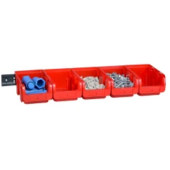 Allit magazijnbak opbergbak ProfiPlus rood 75x512x165mm - 5 stuks
