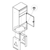 Allux montagestand 8002 staal zwart