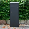 Allux Pakketbrievenbus 650 - Staal - Zwart - 38x105x23cm