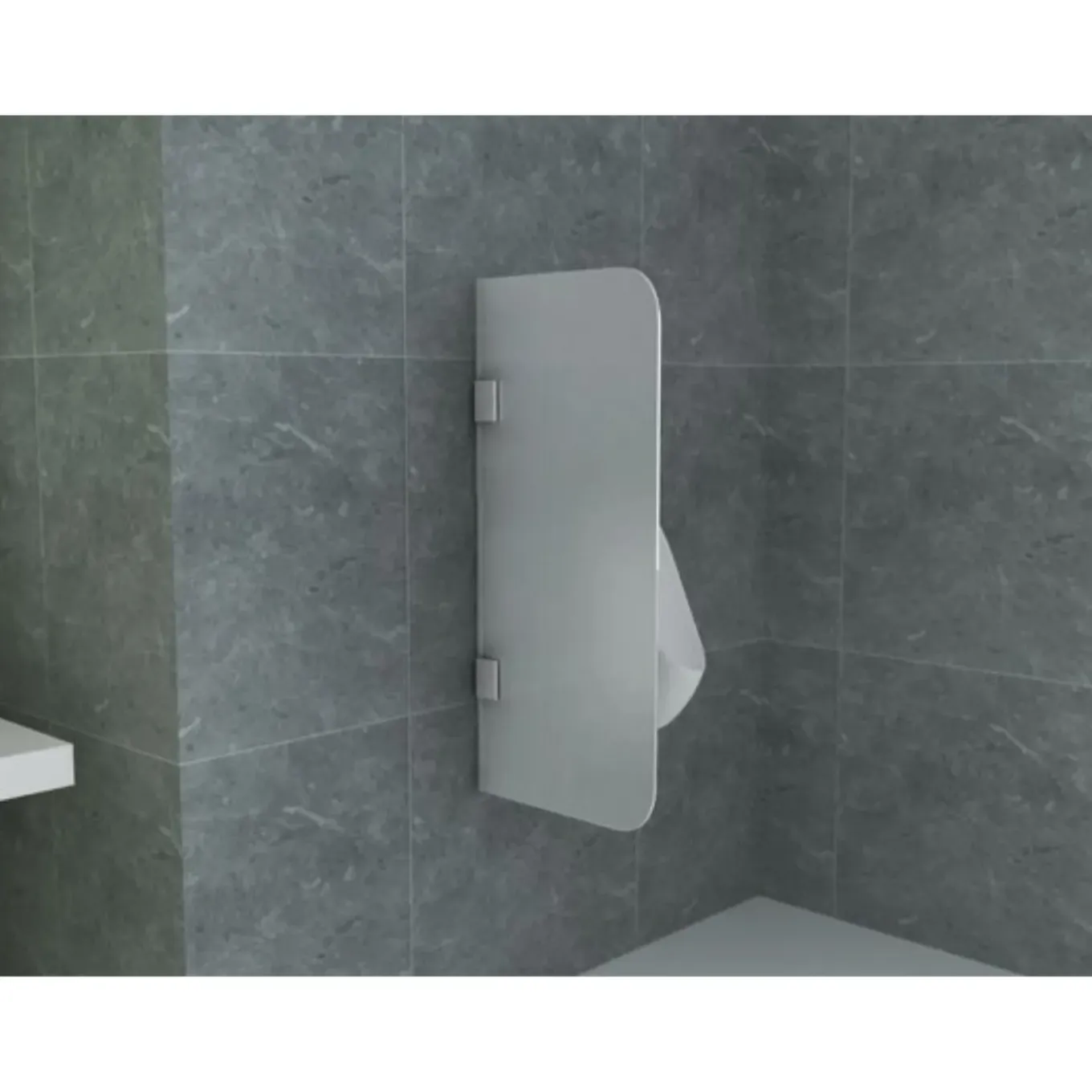 Aloni Urinoir Scheidingswand - Melkglas - 900x400x8 Mm