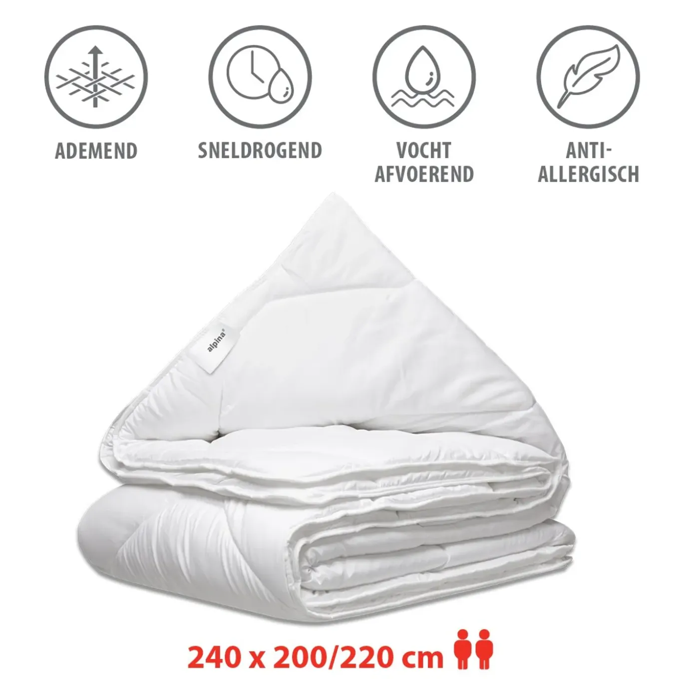Alpina Dekbed 240x200/220 Cm - 4 Seizoenen
