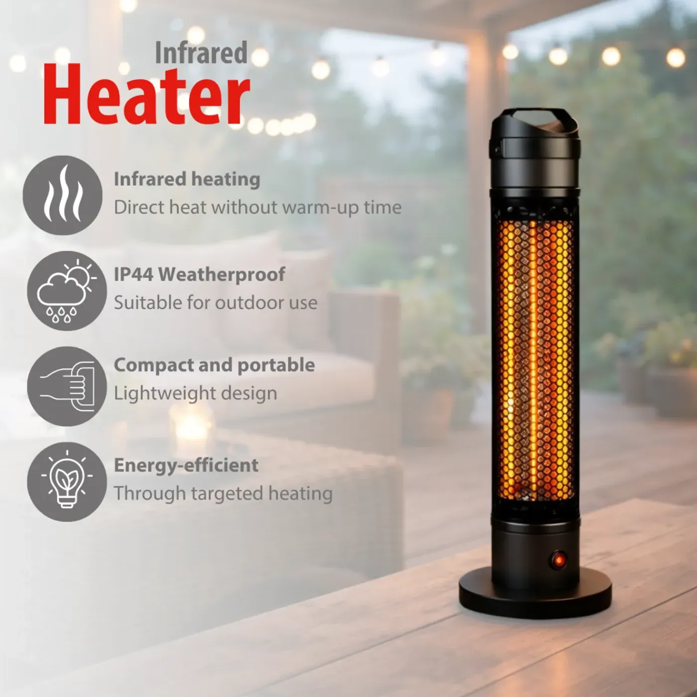 Alpina Heater Terrasverwarmer Elektrisch - Infrarood