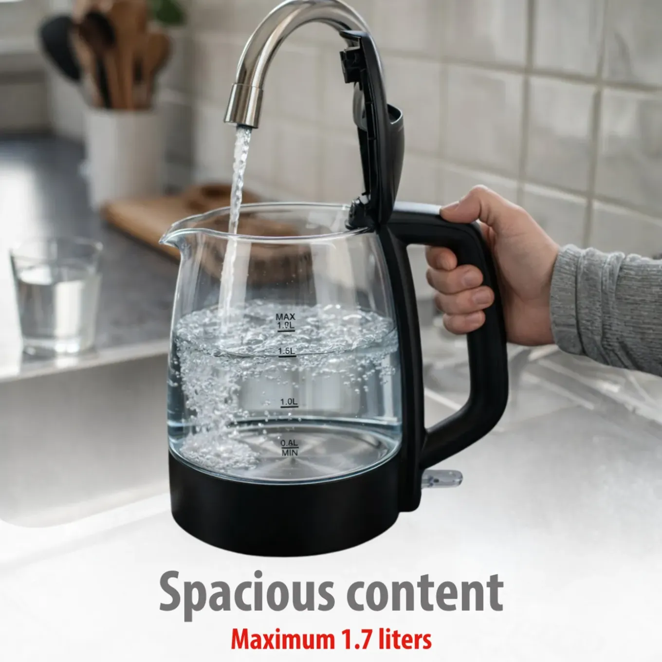 Alpina Waterkoker 1 -7 Liter - Waterkoker Glas 1850-2200w